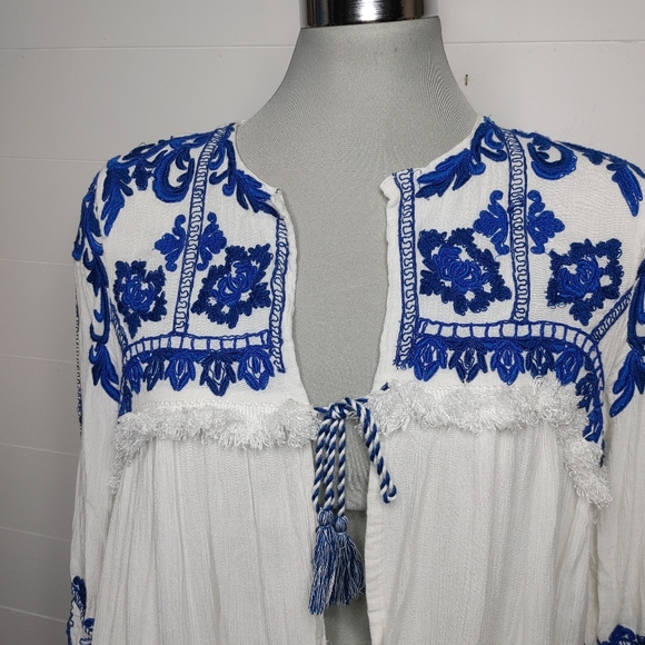 Zara iconic embroidered boho jacket M - Picture 5 of 16